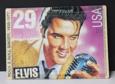 NEW Old Stock Elvis Presley Jigsaw Stamp Puzzle Postcard Size 1992 • $6.99