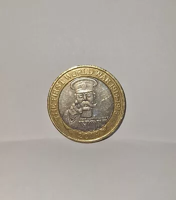 2014 £2 POUND COIN First World War 1914-1918 Lord Kitchener Rare Error (Ref 7) • £4.99