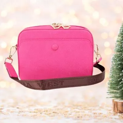 Montana West Genuine Leather Clutch Crossbody NEW Pink • $25.99