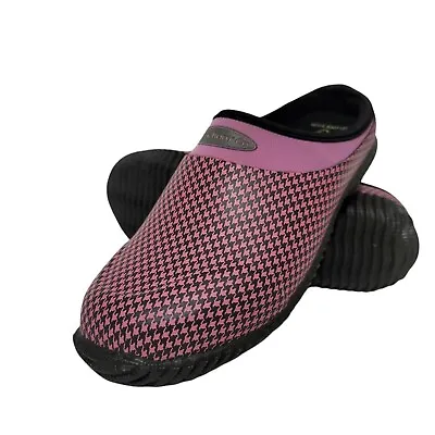 £14.36 • Buy Muck Boot Co. Daily Garden Clogs Women's Sz 4/4.5 Dusty Pink Houndstooth Kids 2Y
