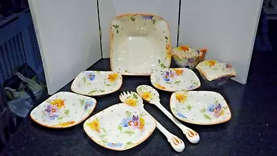 Hancocks Ivory Ware Art Deco Handpainted 10 Piece Fruit Set RARE • £55