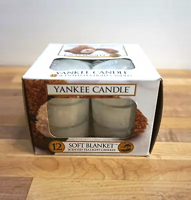 Yankee Candle Tealights Box 12 Soft Blanket NEW Retired • £17.31