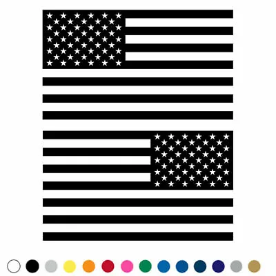 American Flag Vinyl Decals Set Of 2 Sticker MIRRORED LEFT RIGHT Fender Door • $53.63