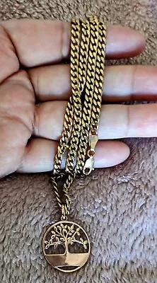 Beautiful 9K Rose Gold 375 Purity Gold Chain & Pendant 55cm 10g • $350