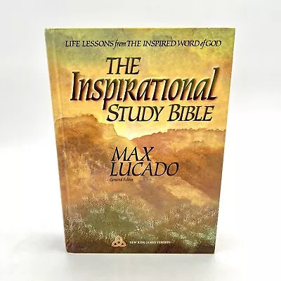 The Inspirational STUDY BIBLE New King James Version Max Lucado Hardcover 1991 • $19.99