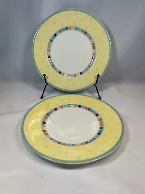 VILLEROY BOCH TWIST ALEA LIMONE SALAD PLATE ( New) - 8 5/8  Set Of 2 • $29.95