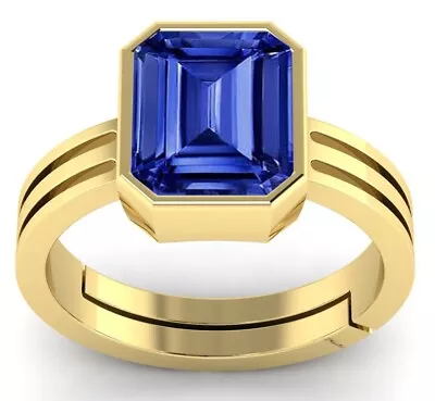 Natural Lapis Lazuli Gemstone Ring In Gold Plated Women For Men 9.00 Carat Lab • $45