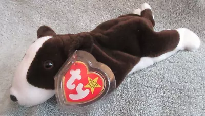 Ty Beanie Baby Bruno The Dog DOB September 9 1997 MWMT Free Shipping • $6.04