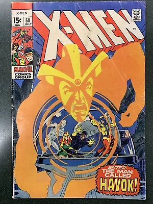 Uncanny X-Men #58 (Marvel 1969) 1st Havok In Costume Neal Adams GD • $85