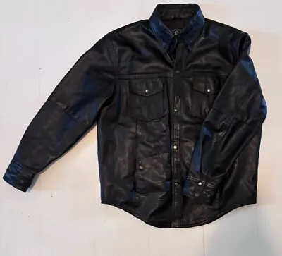 Leather King Mens Size XL Biker  Shaf International Leather Jacket • $0.99