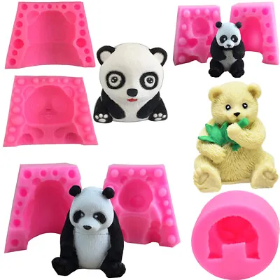£8.05 • Buy 3D Panda Silicone Cake Fondant Sugarcraft Mold Wax Clay Soap Candle Making Mould