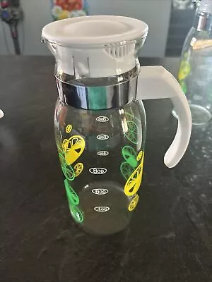 Vintage Pyrex Lemon Lime Pitcher Carafe W/Lid  1 Qt • $15