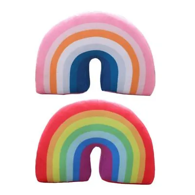 Kids Rainbow U Pillow Neck Cushion For Head Support Child Sleeping Plush T • £11.03