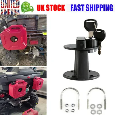 Lock Clamp With Key Bracket For 3L 5L Fuel Oil Tank For Motorcycle Car Universal • £12.88