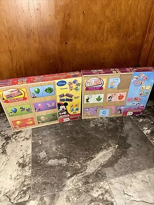 Disney Junior Wooden Puzzle Lot Of 2 Set Mickey Mouse And Princess Games Puzzles • $32