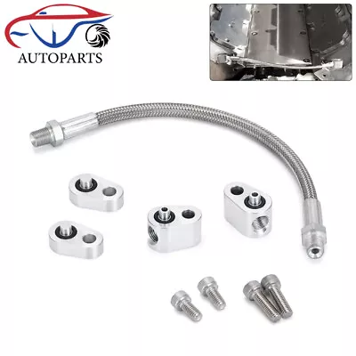 For LS LS1 Throttle Body Bypass Coolant Steam Port Crossover Hose Braided Kit • $18.79