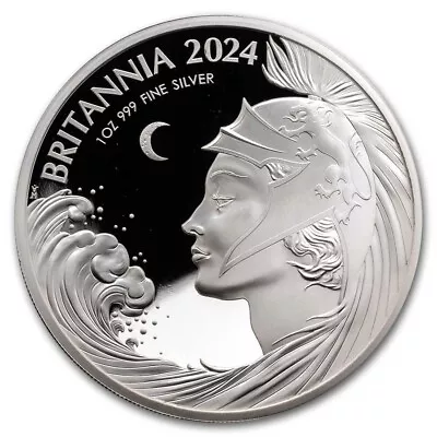 2024 Great Britain 2 Oz Silver Proof Britannia (w/ Box & COA) • $256.40