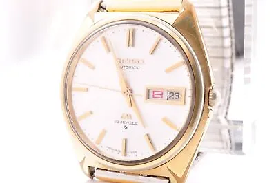 Vintage SEIKO LORD MATIC 5606-7000 Automatic Gold Tone JAPAN Railway Memorabilia • £123.46