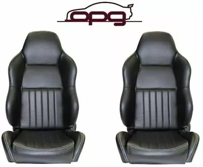 Classic High Back PU Leather Bucket Seats Car Reclinable For Holden Monaro HX HZ • $699
