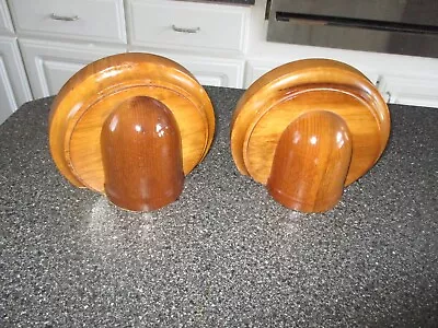 Vintage Oregon Myrtle Orb Balls Wood Bookends Mid-Century Modern  Heavy • $27.99