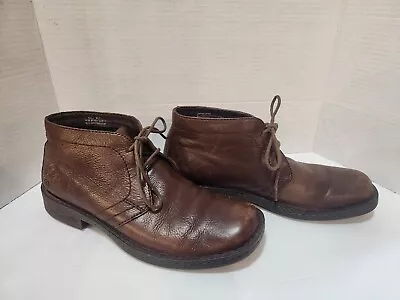 Born Brown Leather Lace Up Dress Shoes Men’s Size 10 1/2 Boot Style EUC • $34