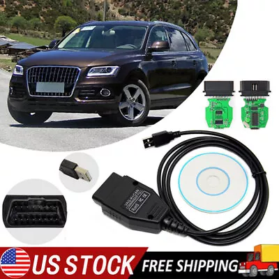 $18.29 • Buy VAG K+CAN Commander 1.4 OBD2 Diagnostic Scanner USB Cable For Seat Skoda VW Audi