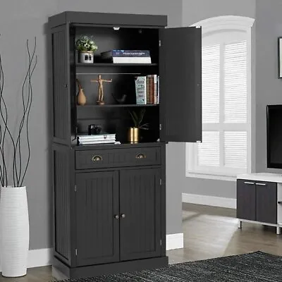 72  Freestanding Kitchen Storage Cabinet With Doors  Adjustable Shelves Drawe • $256.49