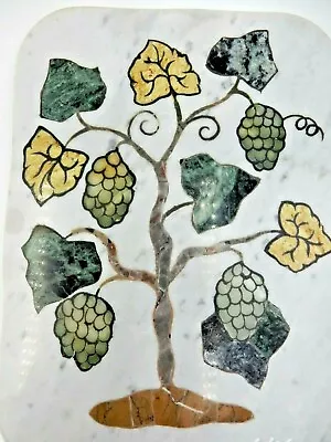 Italian Marble Tile Mosaic Stone Grapevine Inlay Art Signed By Michael Samperi • $99.99