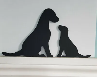 Dog Black Labrador Door Topper Silhouette Various Picture Frame Dog Lover Gift • £6.79