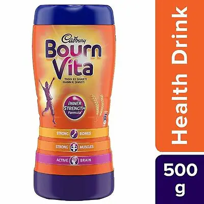 Bournvita Cadbury Health Drink 1kg Jar Enriched With Vitamin (d B2 B9 B12) US • £56.57