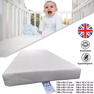 Baby Cot Bed Toddler Quilted Mattress Waterproof Breathable Comfort Baby Sleep • £38.95