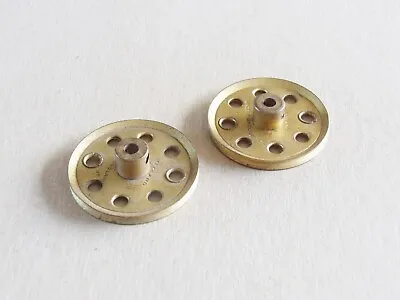 2 Meccano 1 1/2 Inch Pulleys Part 21 Brass Stamped MMIE • £3.50