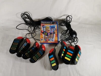 £19.99 • Buy Complete Buzz The Pop Quiz Game & 8 Buzzers Sony PlayStation 2 PS2 Tested VGC