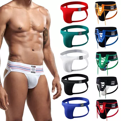 JOCKMAIL Men's Jockstrap Athletic Supporter Underwear Stretch Pouch Thong String • £9.47