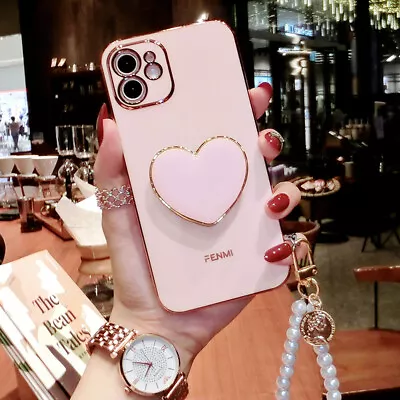 $14.99 • Buy For IPhone 14 13 Pro Max 12 11 XS XR Girl's Cute Shockproof Holder Case W/ Strap