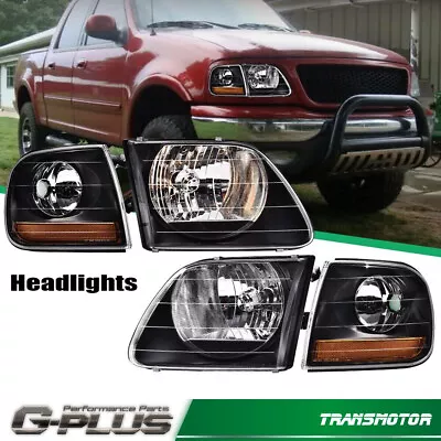 Lightning Style Headlights & Corner Parking Lights Black Fit For F150 Expedition • $58.40