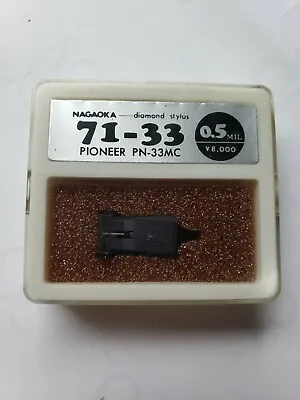 NAGAOKA 71-33 Pioneer Record Needle Diamond Stylus 0.5mil PN-33MC Japan • £142.01