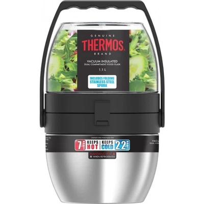 $46.99 • Buy NEW Thermos Vacuum Insulated Dual Compartment Food Jar 1.1 Litre Lunch Container