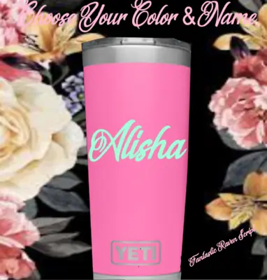 Monogram Vinyl Decal For Tumblers Cups Sticker Personalized Name 3   • $2.89