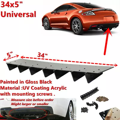 34x5  For Mitsubishi Eclipse 2006-2012 Rear Diffuser Fin Air Splitter Spoiler • $51.59