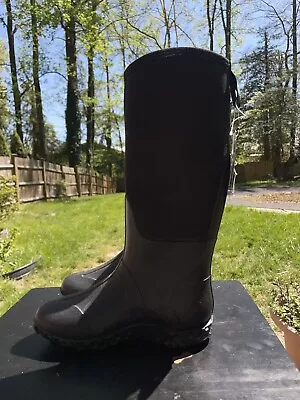 Itasca Mens Tall Mud/Rain Sloped Waterproof Boots Men's Size 9 Black • $20