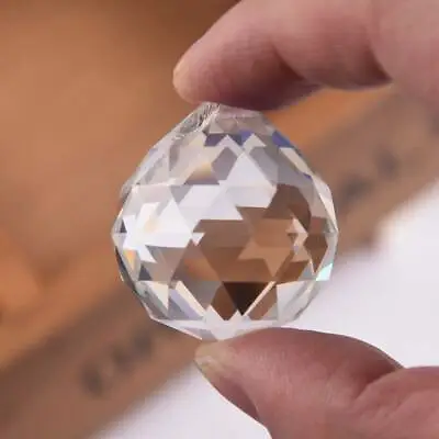 £2.39 • Buy 30mm Hanging Crystal Ball Cut Glass Prism Sphere DIY Chandelier Lighting Pendant