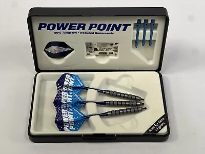 Vintage Harrows Power Point Tungsten Dart Set New Old Stock 24 Grams Blue Purple • $65