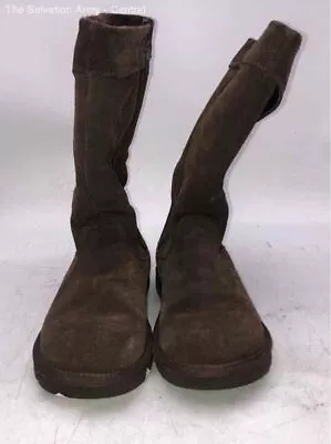UGG Australia Womens Brown Suede Round Toe Mid-Calf Pull-On Snow Boots Size 6 • $5.99