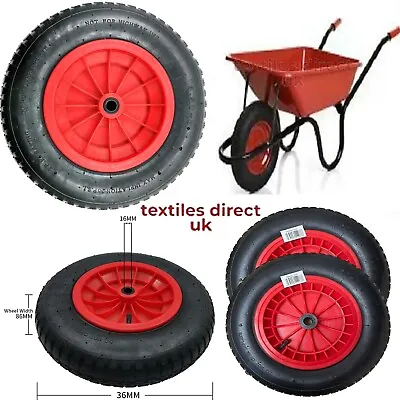 14  Pneumatic Wheelbarrow Wheel /launching Trolley/ Inflatable Tyre Tube 3.50 -8 • £14.95