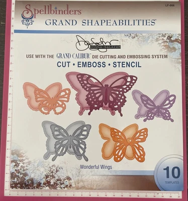 $25.67 • Buy SPELLBINDERS GRAND SHAPEABILITIES ~ WONDERFUL WINGS ~ BUTTERFLIES ~ *9pc* RARE