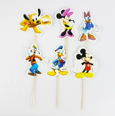 24 Disney Mickey Minnie Mouse Donald Daisy Duck Cupcake/cake Topper Pick Party  • $6.50