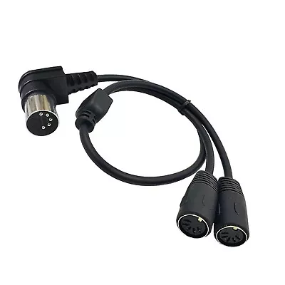 50cm MIDI DIN 5 PIN 1 Male Jack To 2 Female Plug Socket Y Splitter Adapter Cable • $6.99