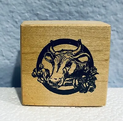 Bull Cow Wood Mounted Rubber Stamp PSX • $7.99