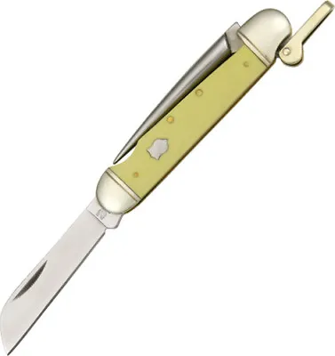 Rough Rider Marlin Spike Knife RR897 Smooth Yellow Synthetic Handles. 4 1/2  Clo • $18.96